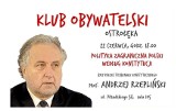 Andrzej Rzepliński przyjedzie do Ostrołęki. W piątek spotkanie Klubu Obywatelskiego