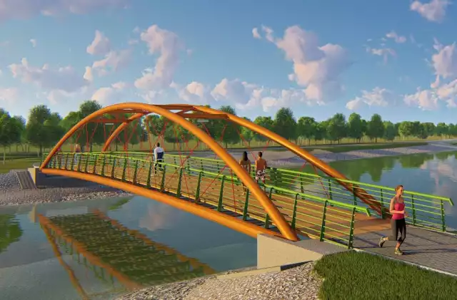 Metalowo-drewniany most nad zalewem będzie miał 42 metry długości i 3,5 metra szerokości. Kładka będzie oświetlona.