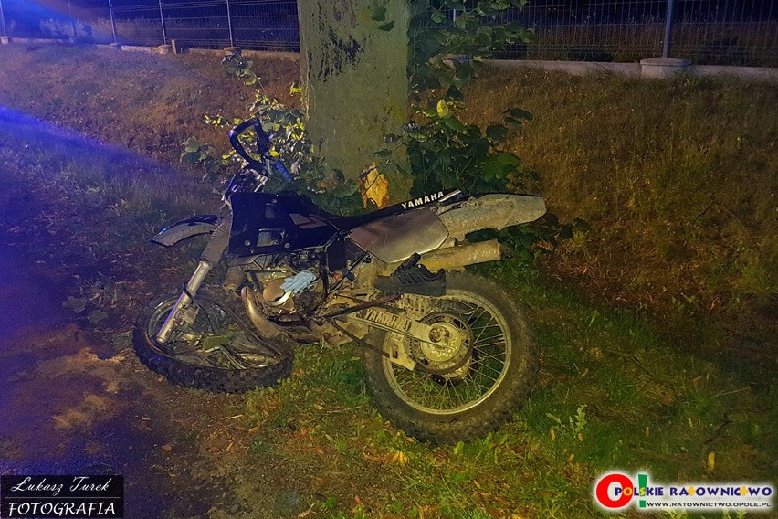 Wypadek motocyklisty w Smardach Górnych.