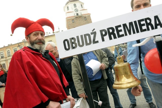 Lublin: Happening Solidarności przeciwko polityce rodzinnej Tuska