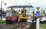 Wypadek na ul. Dworcowej w Bydgoszczy. Tramwaje kursują na zmienionej trasie