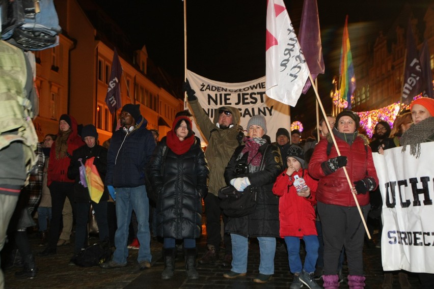 Wrocław, manifestacja przeciwko rasizmowi, 12 stycznia 2017