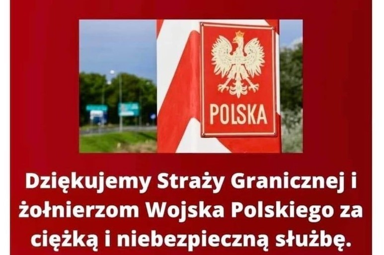 Podziękowania dla funkcjonariuszy SG i żołnierzy WP. Murem za polskim mundurem. Zobacz, jakie kartki dostają strażnicy na granicy [zdjęcia]