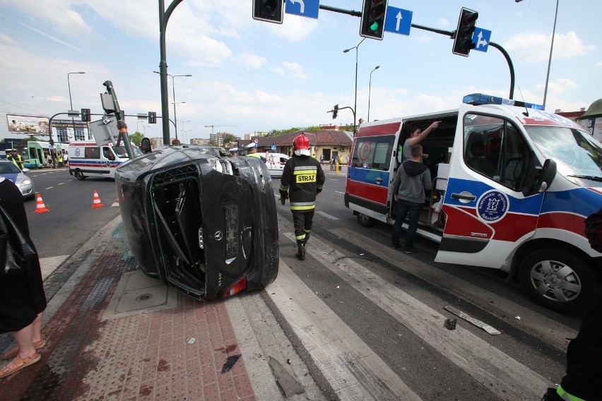 Wypadek na Ruczaju w Krakowie.