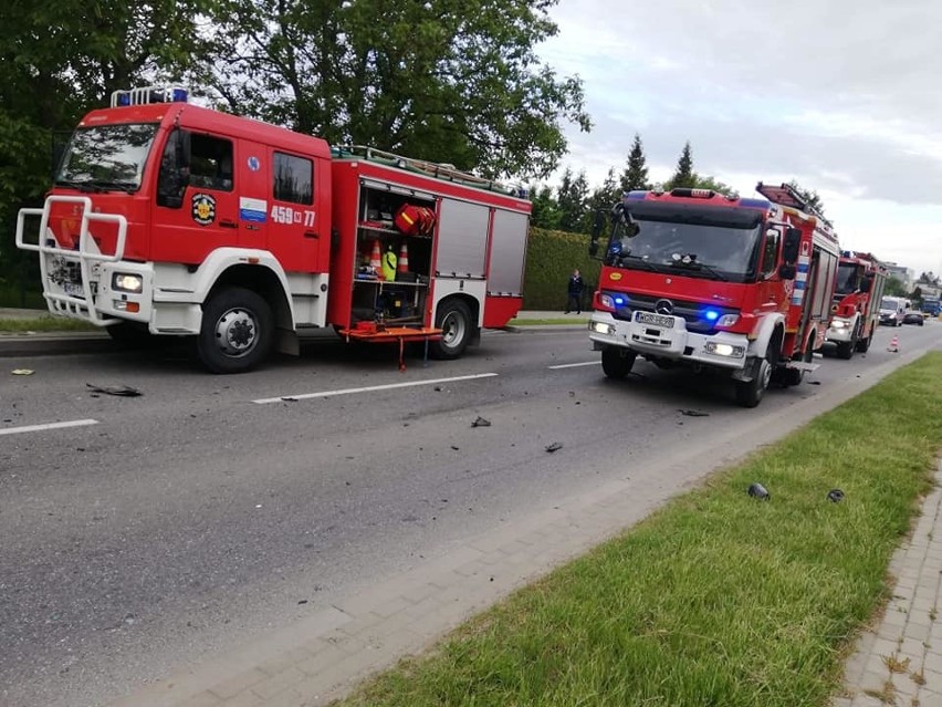 Wypadek na ulicy Wareckiej w Jasieńcu.