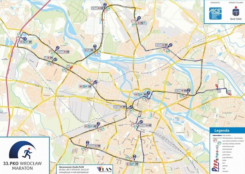 33. Wrocław Maraton – UTRUDNIENIA, ZAMKNIĘTE ULICE, MPK