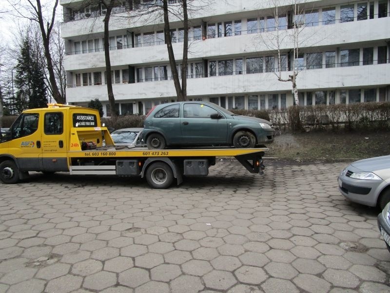 Odholowane z Katowic samochody