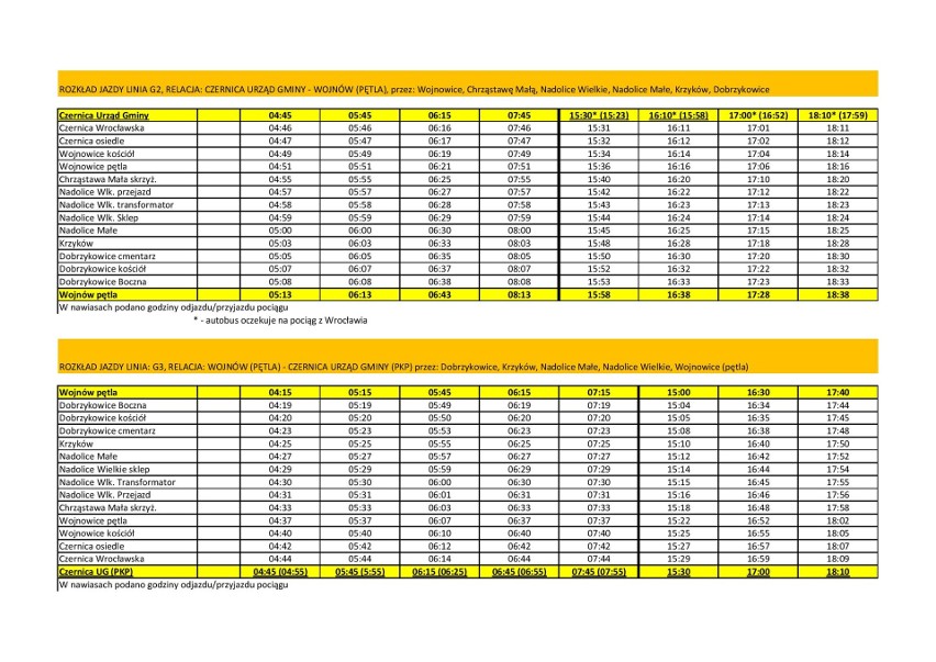 Darmowe autobusy dowiozą mieszkańców na pociągi. Znamy rozkład jazdy