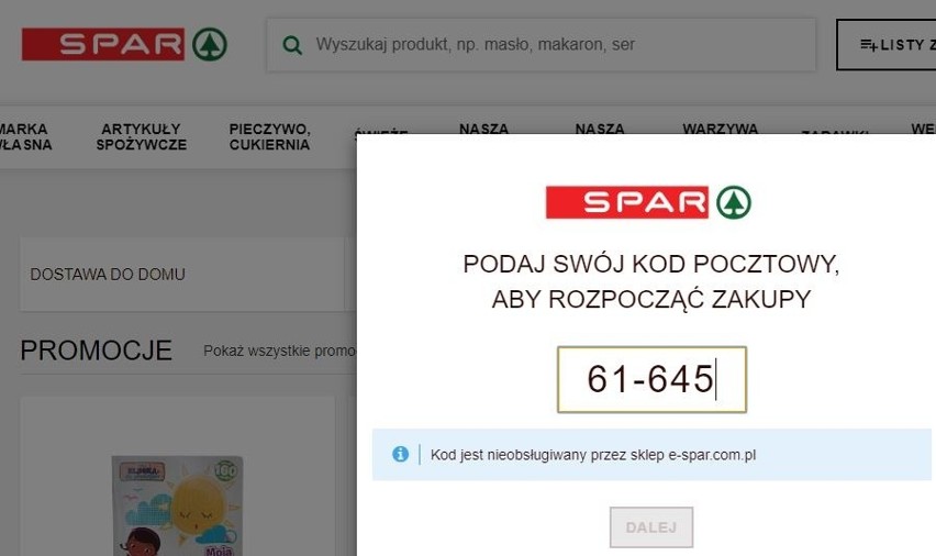 Piotr i Paweł zmienia się w Wasz Sklep Spar, ale jeszcze nie online. Poznaniacy nie mogą zrobić zakupów przez internet w sklepie e-spar