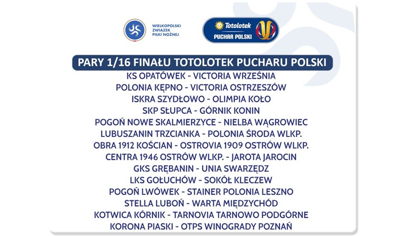 Oto pary 1/16 finału Totolotek Pucharu Polski. Mecze odbędą...