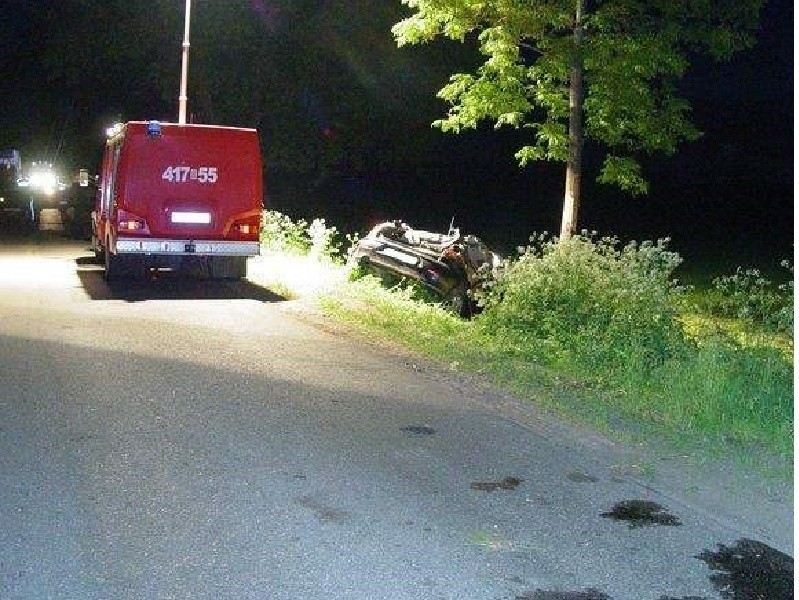 Samochód wjechał w drzewo! [FOTO]