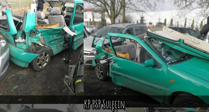 Wypadek w Sulęcinie. W środę, 14 lutego około godziny 13.35...