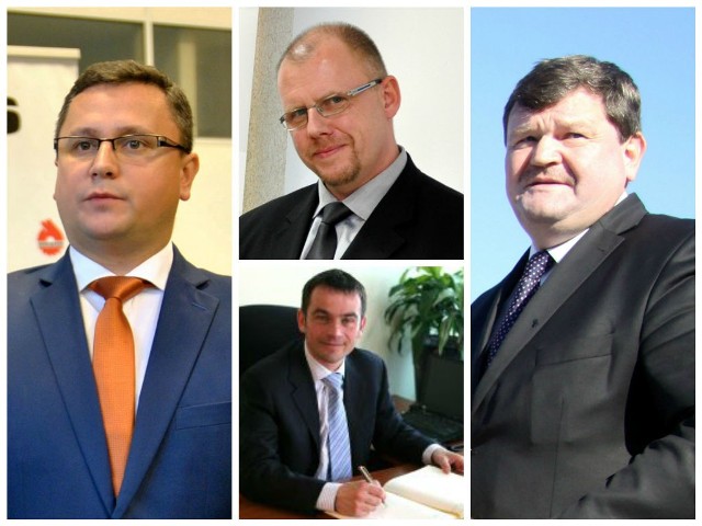 Od lewej: Tomasz Fulara, Lech Kliza, Sławomir Matyjaszczyk (poniżej), Dariusz Kocuń