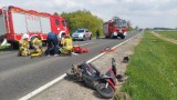Wypadek 61-letniego motorowerzysty na DK 12. Kierujący był nietrzeźwy