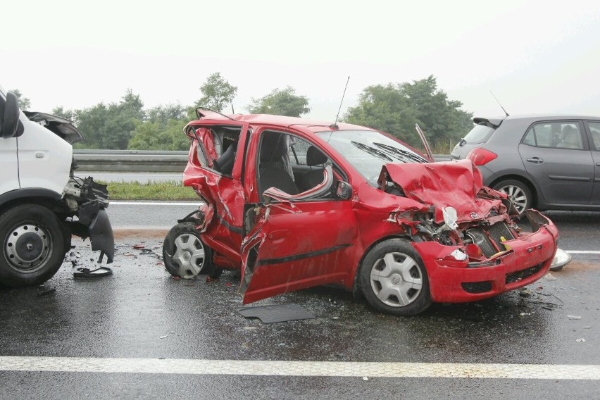 Wypadek na autostradzie A4 - 26.09.2013