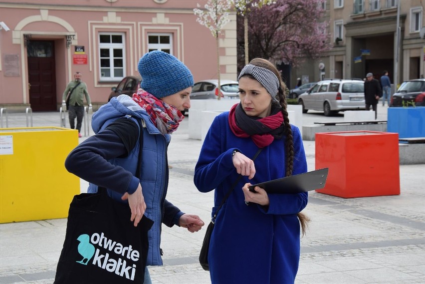 Częstochowa: Protest przeciwko hodowli kur w klatkach ZDJĘCIA