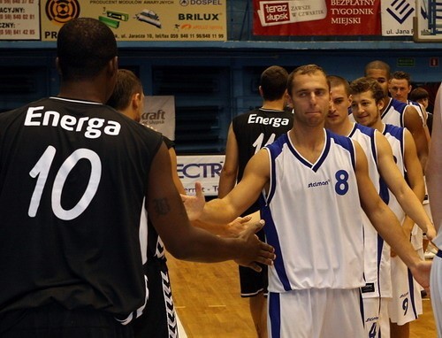 Mecz Energa Czarni Slupsk - PBE Basket Poznan. (Fot Lukasz...