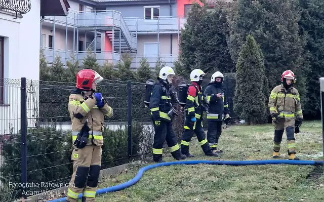 Pożar poddasza przy ul. Kościelnej w Mielnie