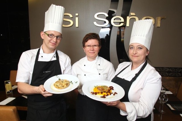 Załoga kieleckiej restauracji Si Senor przy ulicy Koziej: Paweł Olszynka, Agnieszka Trzpiot i Mariola Boćkowska, proponuje dania ze słonecznej Hiszpanii.