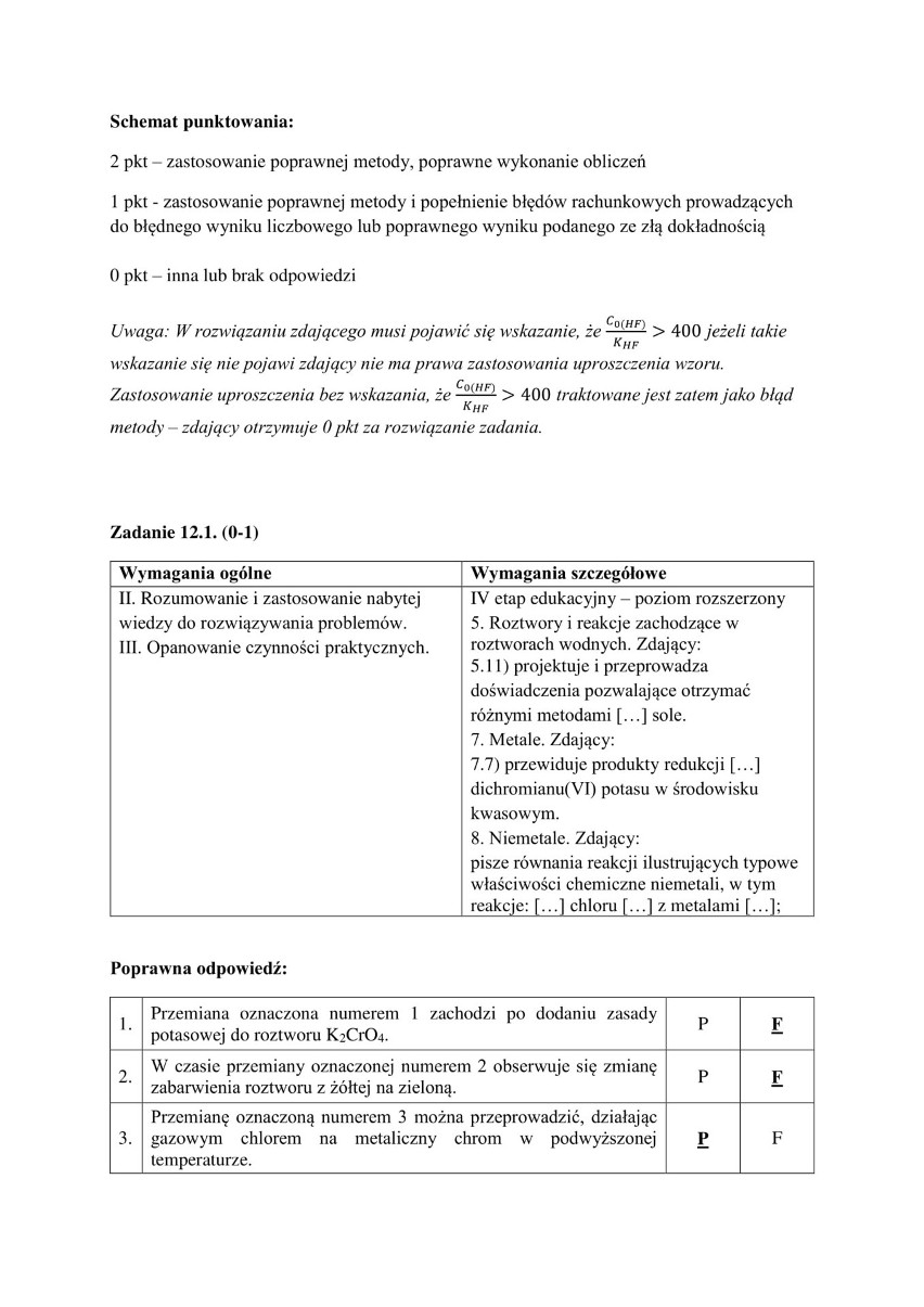 Matura z chemii 2018 r. z Wydziałem Chemii Uniwersytetu Jagiellońskiego [ODPOWIEDZI] 