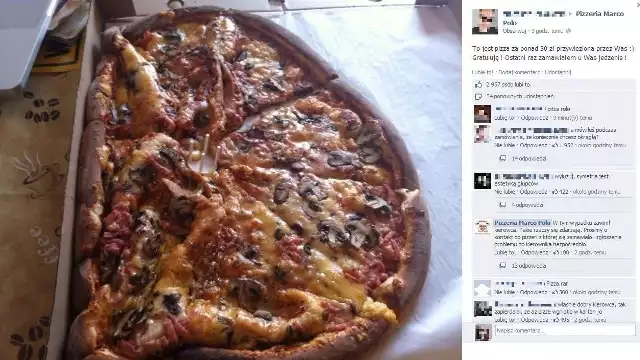 To zdjęcie zgniecionej pizzy zostało już usunięte z Facebooka.