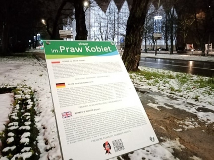 Skwer im. Praw Kobiet zastąpił na chwilę skwer im. Lecha...