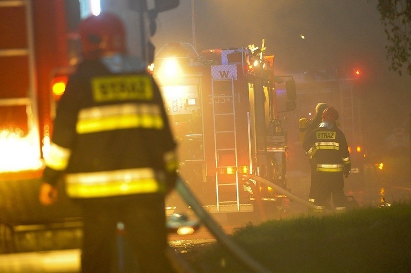 Pożar przy ul Judymy w Szczecinie. Paliły się budynki ZUT-u