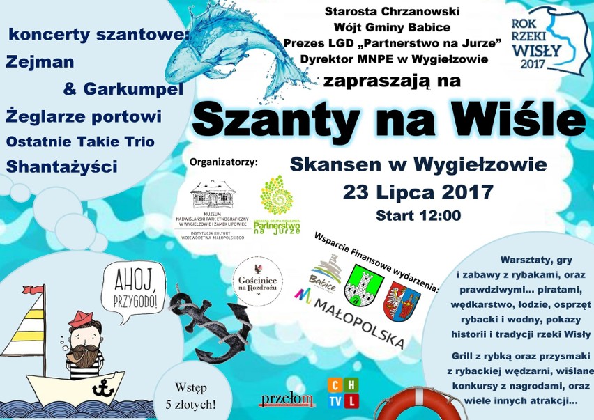 Szanty na Wiśle już w niedzielę w Wygiełzowie 