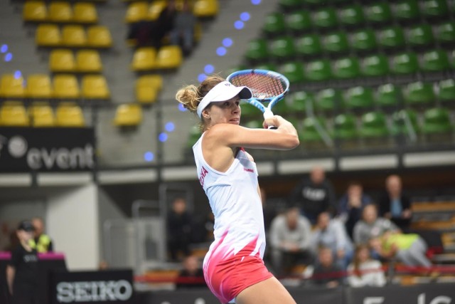 06.02.2019. zielona gora hala crs fedcup bnp paribas the world cup of tenis dms w tenisie druzynowe mistrzostwa swiata w tenisie ziemnym turniej tenisa ziemnego sport nz magda linettefot. mariusz kapala / gazeta lubuska / polska press