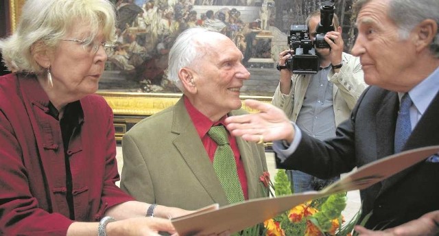 Zofia Gołubiew z nieżyjącym już Zdzisławem Żygulskim jr (z Muzeum Czartoryskich) i Adamem K. Czartoryskim