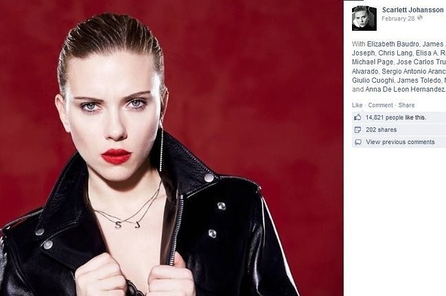 Scarlett Johansson (fot. screen z Facebook.com)