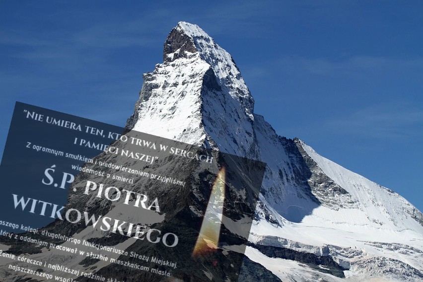 Tragedia w Alpach na Matterhorn. Zginął strażnik miejski z Rydułtów Piotr Witkowski