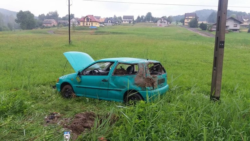 Wypadek w Wysokiej. 19-latek przecenił swoje umiejętności