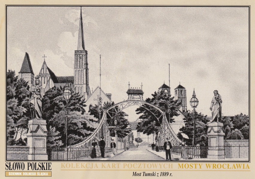 Mosty we Wrocławiu na starych pocztówkach z kolekcji "Słowa Polskiego". Kilku z nich już nie ma