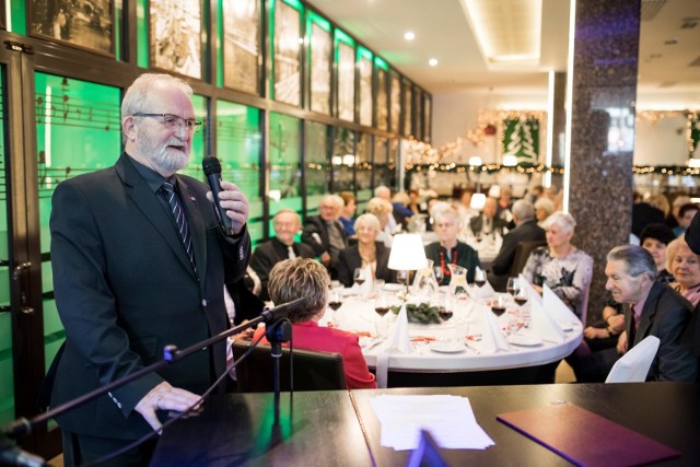 04.12.2017 bydgoszcz  restauracja maestra wigilia polski zwiazek emerytow rencistow i inwalidow zdzislaw tylicki . fot: wojciech arkuszewicz/polskapress