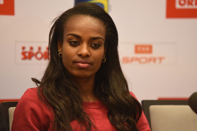 Genzebe Dibaba w lutym 2017 roku w Toruniu.