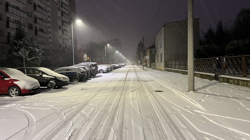 Opady śniegu w woj. śląskim....