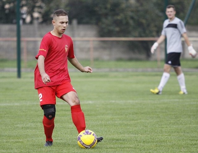 Dawid Kowalski zdobył bramkę dla Sparty Paczków na 1-1.