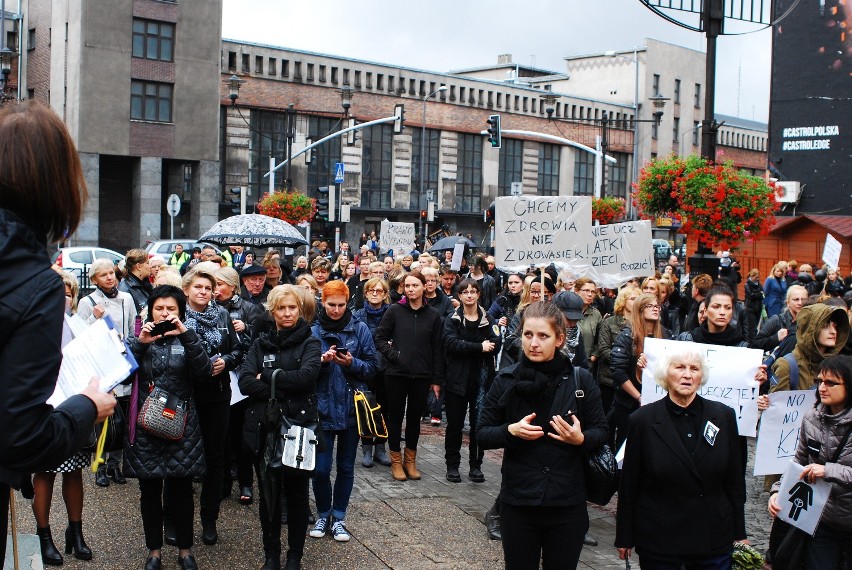 Czarny protest w Bytomiu ZDJĘCIA + WIDEO