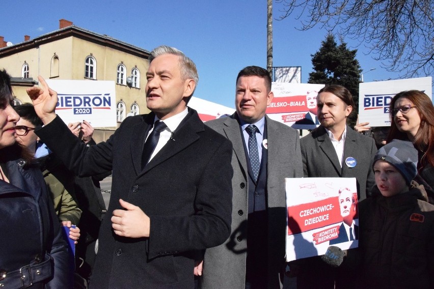 Robert Biedroń w Czechowicach-Dziedzicach....