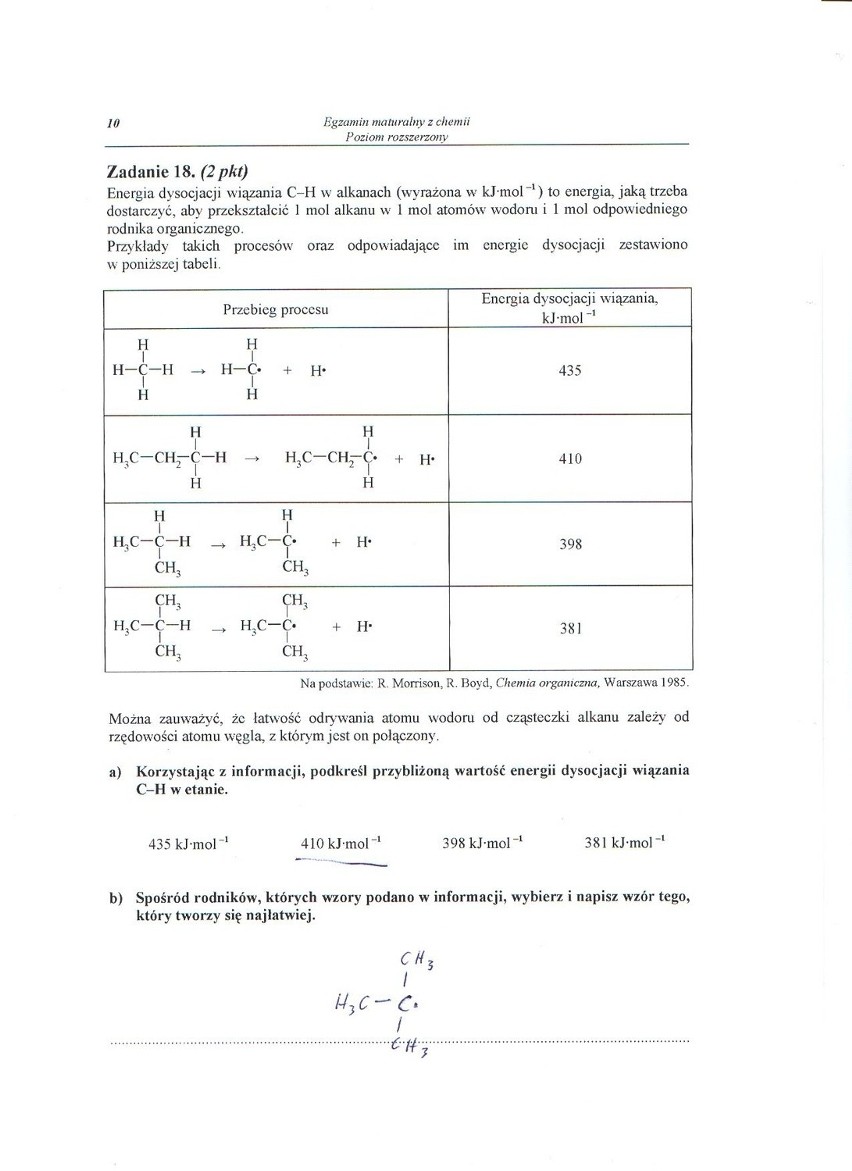 MATURA 2013. Chemia - poziom rozszerzony [ARKUSZE, ODPOWIEDZI, KLUCZ CKE]