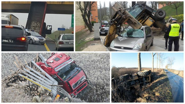 Ciężki sprzęt taki jak koparki, ciężarówki, wywrotki, nie tylko robi wrażenie swoją mocą i specyficznymi możliwościami. Bywa, że wystarczy moment, żeby takie pojazdy powodowały kolizje i wypadki. W ostatnim czasie takich sytuacji na lubuskich drogach (i nie tylko) było całkiem sporo.W poniedziałek, 3 kwietnia, w Gorzowie na jeden z zaparkowanych na poboczu samochodów przewróciła się wielka koparka. Jej łycha wbiła się w dach osobowego forda. Świadkowie twierdzą, że to cud, że nikt nie ucierpiał. Gdyby ktoś był w aucie, skutki mogłyby być dużo bardziej poważne.Zaledwie kilka dni wcześniej wywrotka uderzyła w wiadukt na trasie S3. Kierowca miał nie zauważyć, że jedzie z podniesioną wywrotką. Wiele osób ma też w pamięci niezwykle dramatyczne wydarzenia z udziałem amerykańskiej ciężarówki wojskowej. Sprawdziliśmy, do jakich jeszcze niecodziennych kraks z udziałem ciężkiego sprzętu dochodziło na lubuskich drogach.Przeczytaj również:  Wielka koparka spadła na samochód w środku osiedla [ZDJĘCIA]Zobacz też wideo: Samochód uderzył w koparkę pod Częstochową. Nie żyje jedna osoba, dwie ciężko ranne