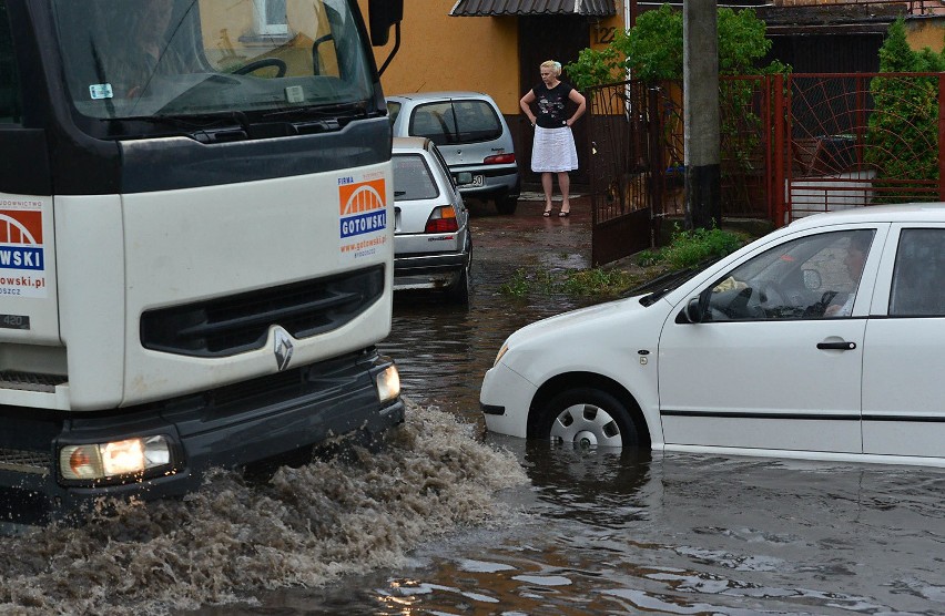 Bydgoskie ulice znów zalane