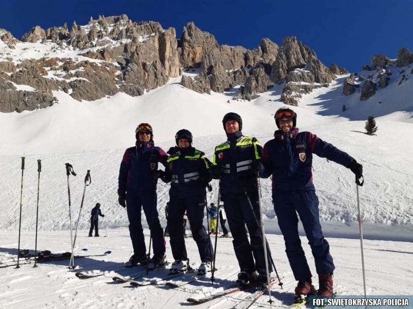 Świętokrzyscy policjanci pomagają na włoskich stokach narciarskich (ZDJĘCIA)