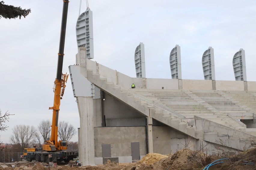 Tak wygląda postęp budowy stadionu Radomiaka Radom na koniec...