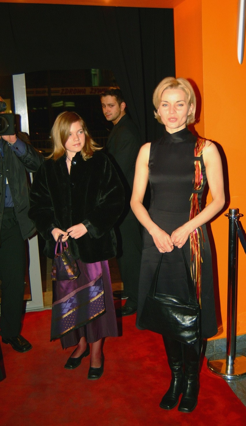 Małgorzata Foremniak z córką w 2002 roku