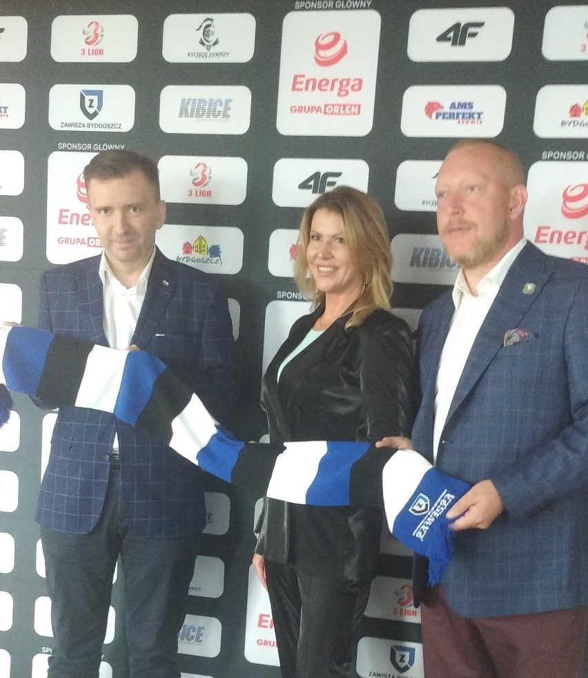 Zawisza Bydgoszcz pozyskał potężnego sponsora. Energa SA będzie wspierała klub [zdjęcia]