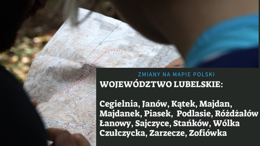 Zmiany na mapie Polski. W 2019 roku z mapy kraju znikną nazwy aż 32 miejscowości, a 21 zmieni swoje nazwy