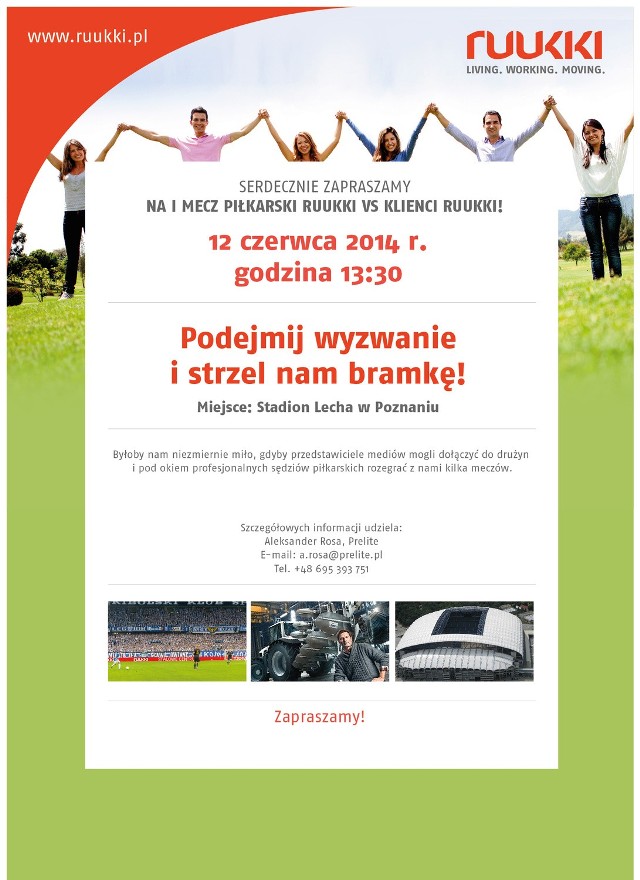 12 czerwca na stadionie przy Bułgarskiej swoje umiejętności zaprezentują nie tylko pracownicy fińskiej firmy, ale również poznańscy dziennikarze