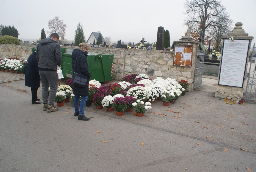 Sprzedawcy zniczy i chryzantem przy cmentarzu w Busku-Zdroju: Rząd nas zrujnował [ZDJĘCIA]